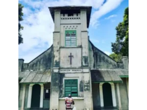 The United Church at Dobu Island, which was built as a Methodist Church by Dr. Bromilaw in 1891.