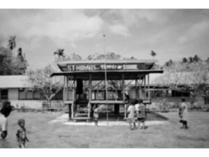 Sanaroa Island Primary School podium